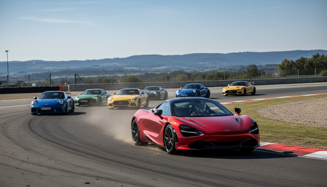 Freies Fahren auf einer Rennstrekce