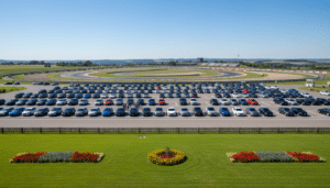 Parkmöglichkeiten im Autodrom Most